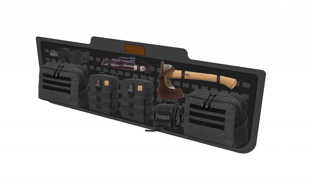 Jimny custom molle tailgate storage mock up